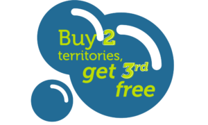 Graphic highlighting special of buy 2 territories get 3rd free