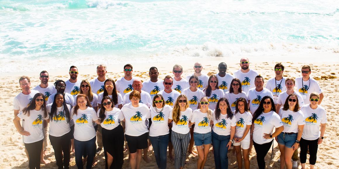 Home Clean Heroes franchisees at convention in Cancun
