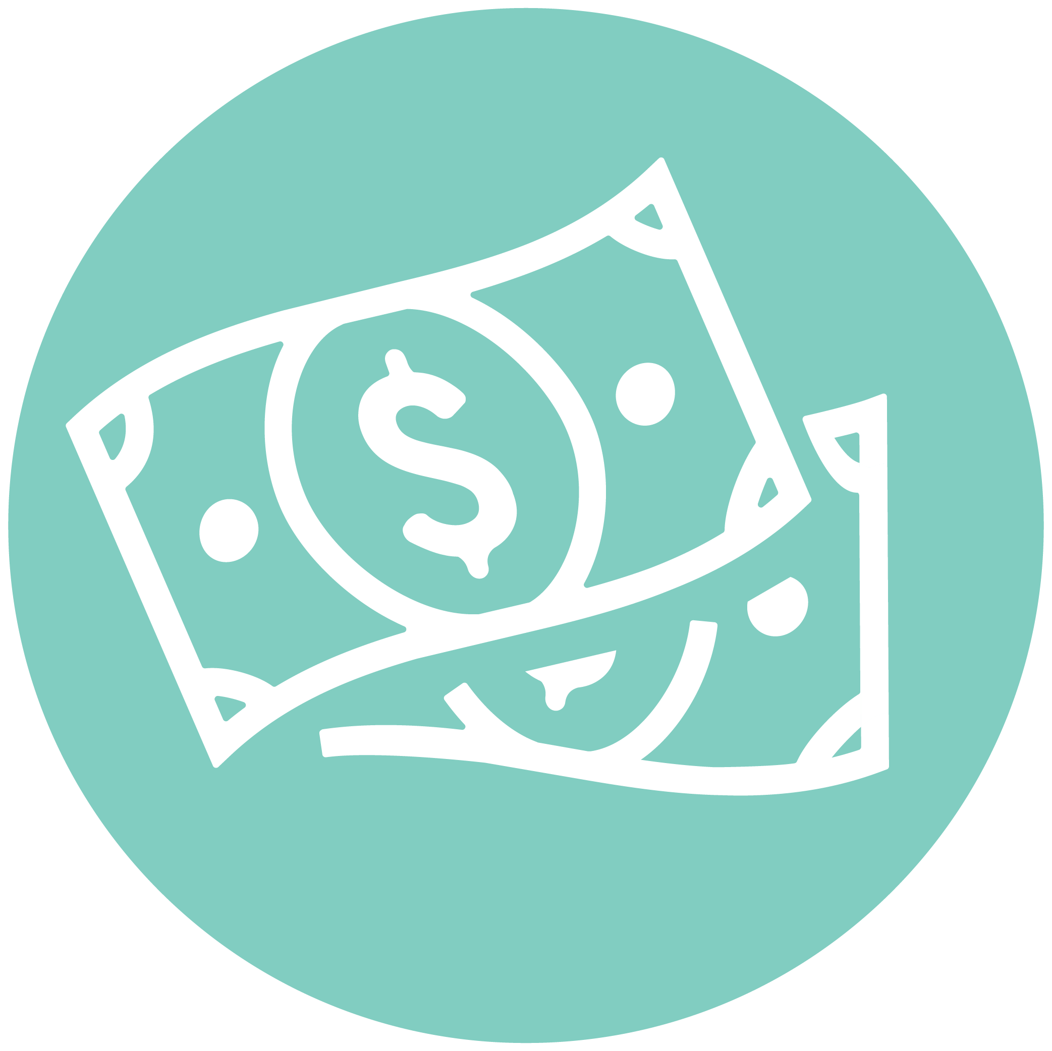 Dollar bills representing low cost of entry