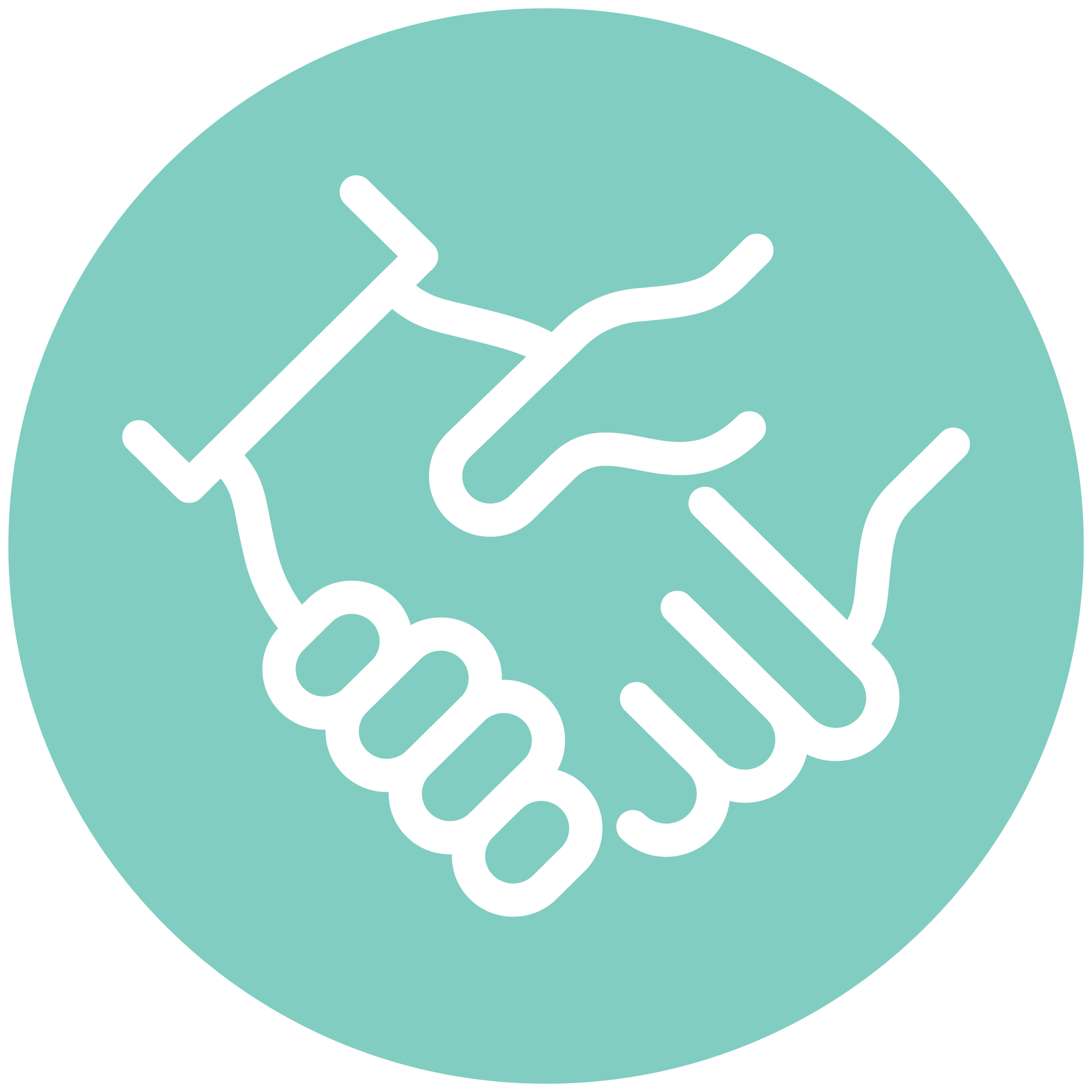 Hands shaking to represent mutual evaluation process